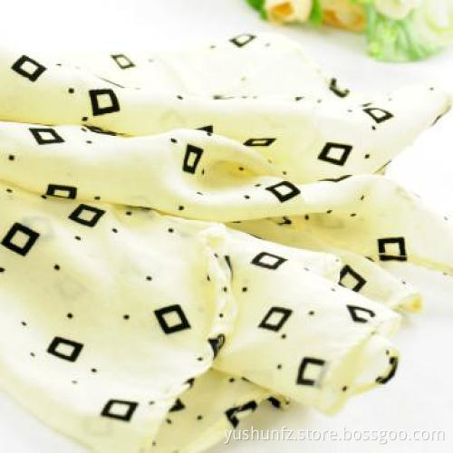 Fashion& popular 15D plain poly printed dress chiffon flocked fabric
